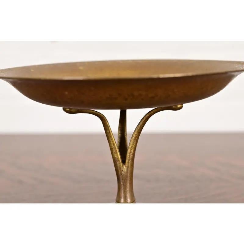 Tiffany Studios New York Bronze Doré Pedestal Bowl or Compote Dish For Sale 3