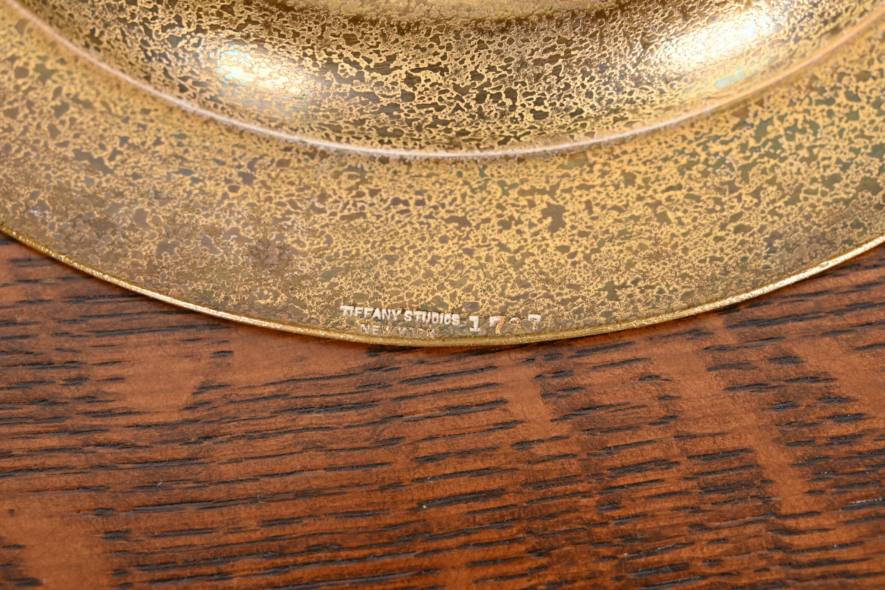 Tiffany Studios New York Bronze Doré Teller oder Ladegerät im Angebot 5