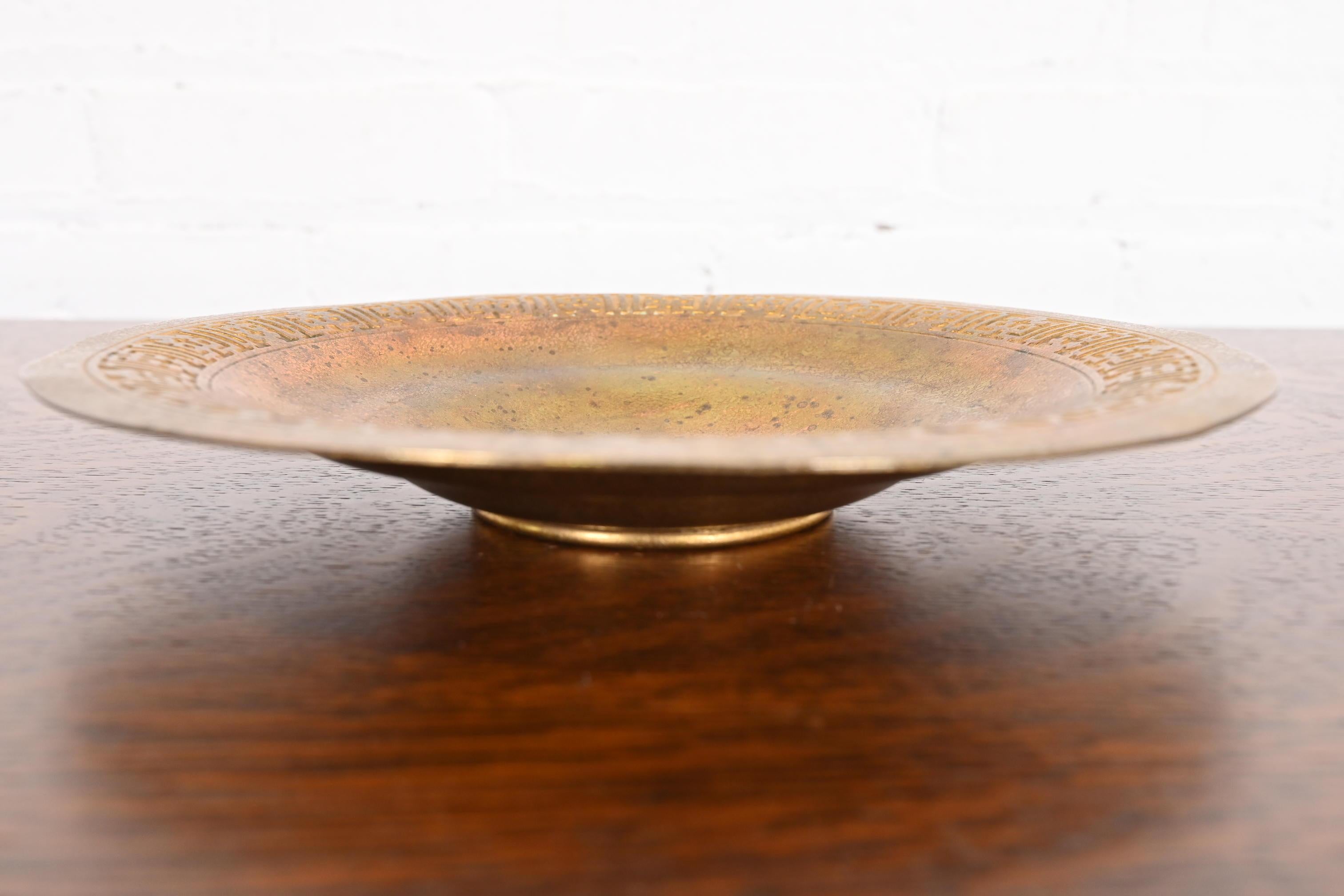 Tiffany Studios New York Bronze Doré Teller oder flache Schale (Arts and Crafts) im Angebot