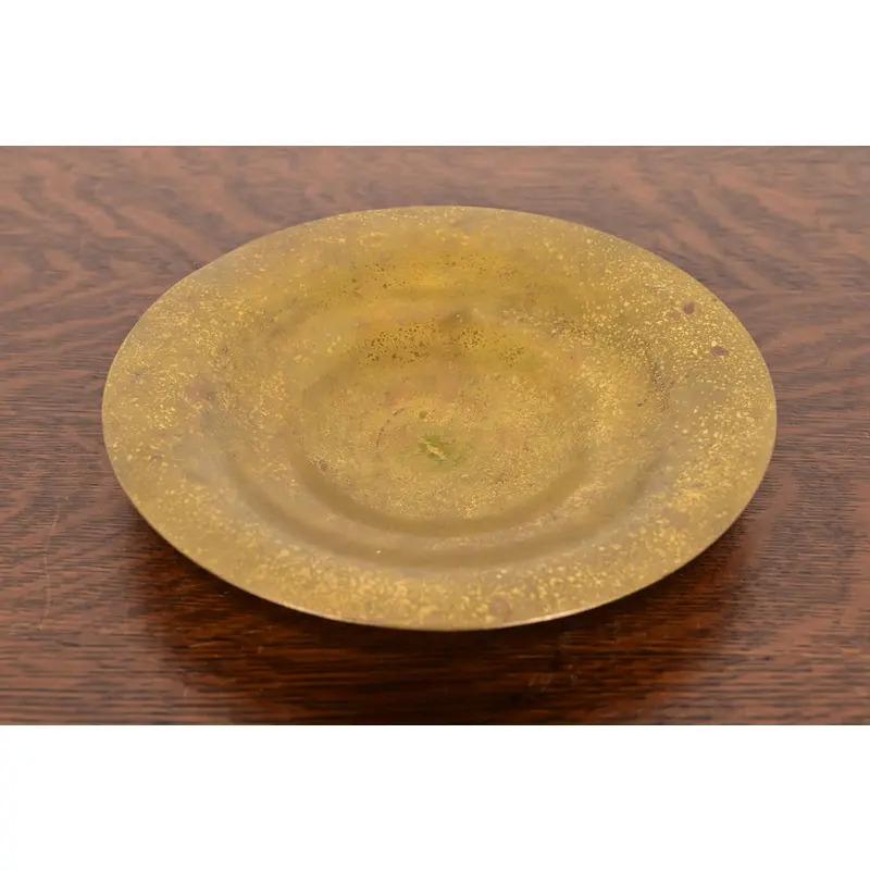 Tiffany Studios New York Bronze Doré Teller oder flache Schale (Arts and Crafts) im Angebot
