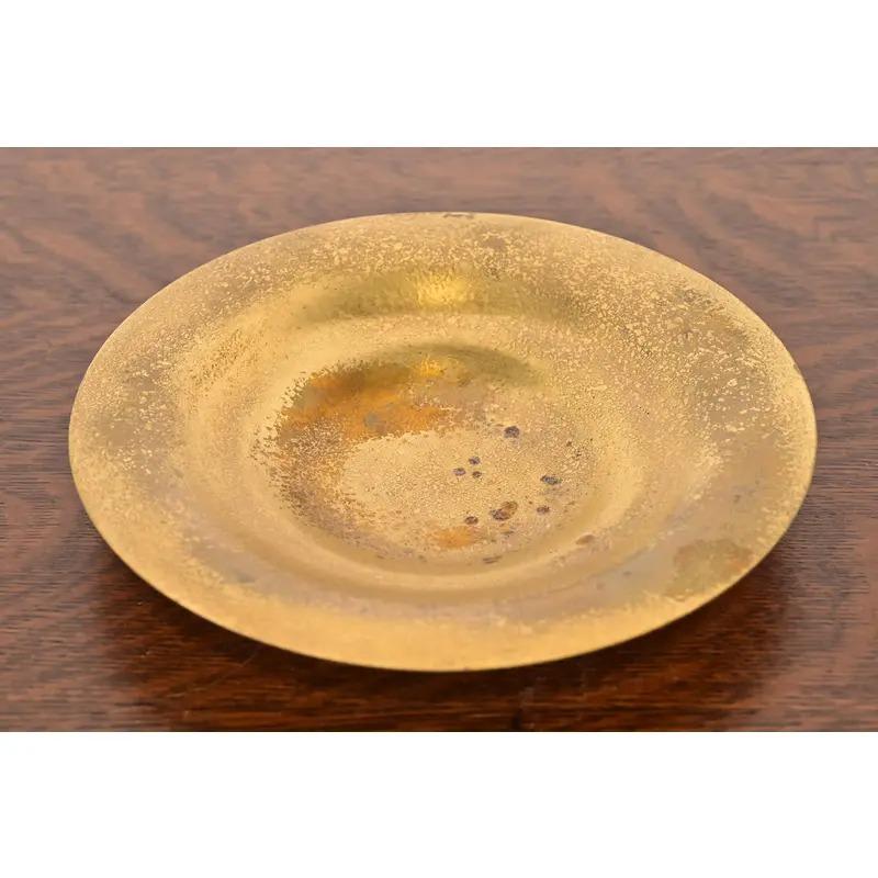 Tiffany Studios New York Bronze Doré Teller oder flache Schale (Arts and Crafts) im Angebot