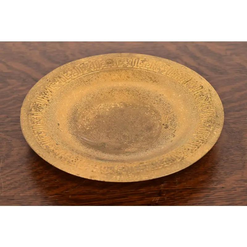 Tiffany Studios New York Bronze Doré Teller oder flache Schale (Arts and Crafts) im Angebot