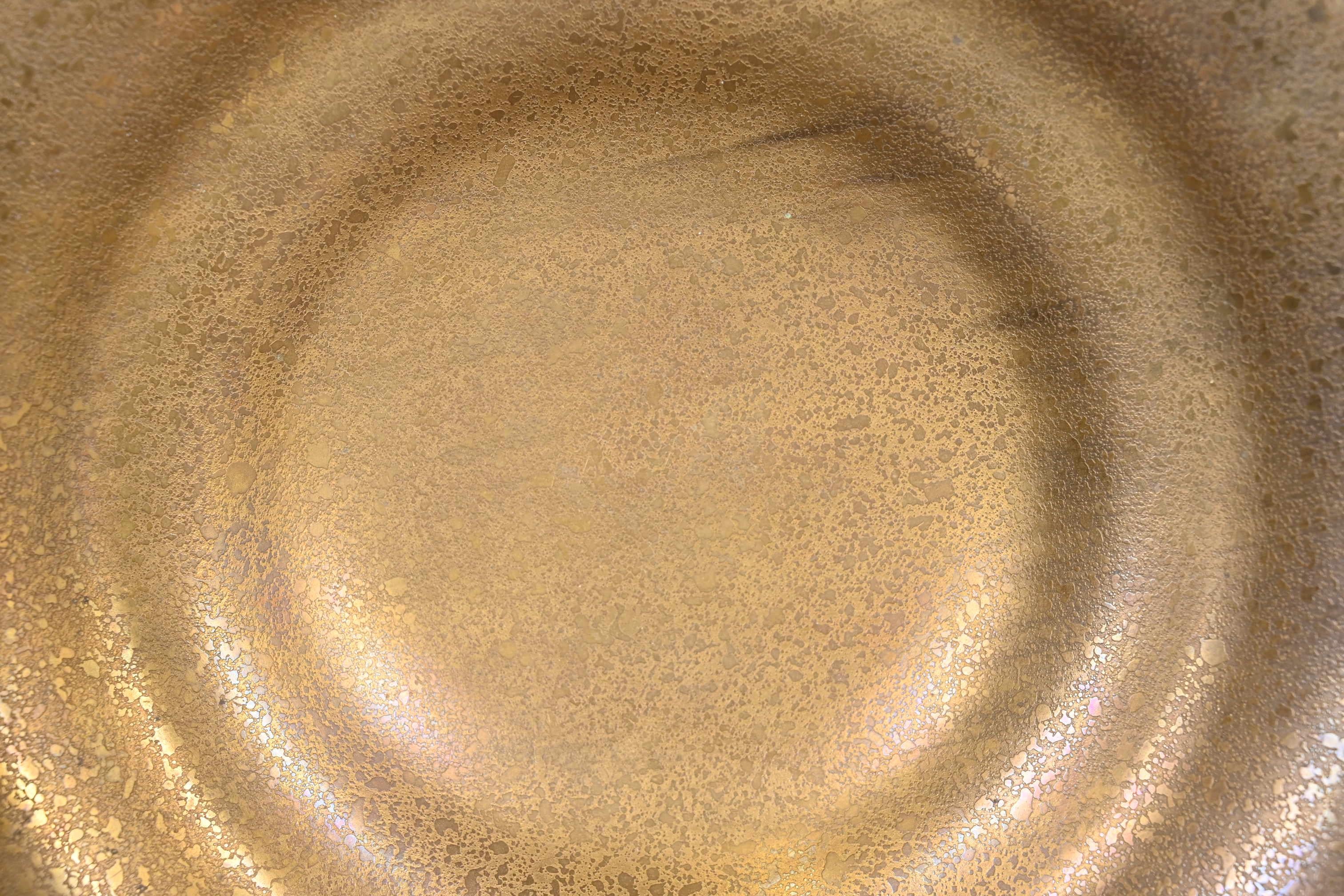 Tiffany Studios New York Bronze Doré Plate ou Shallow Bowl en vente 1