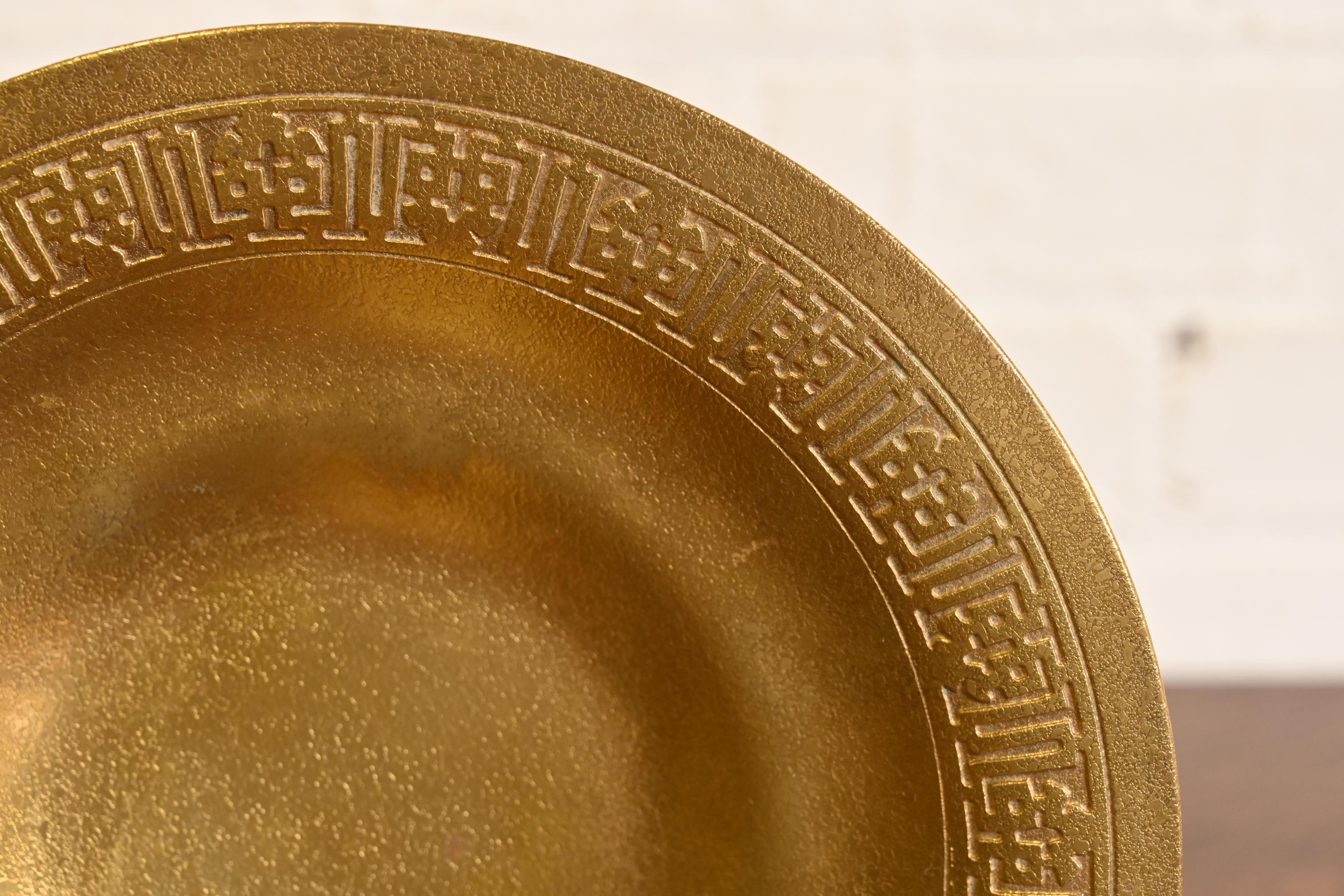 Tiffany Studios New York Bronze Doré Plate ou Shallow Bowl en vente 1