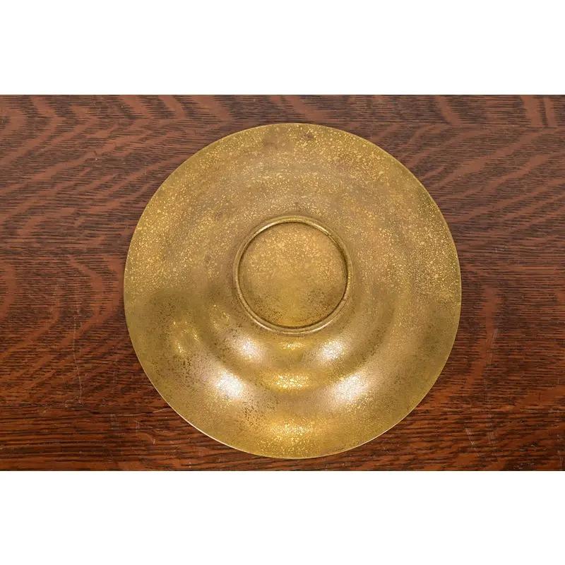 Tiffany Studios New York Bronze Doré Teller oder flache Schale im Angebot 1