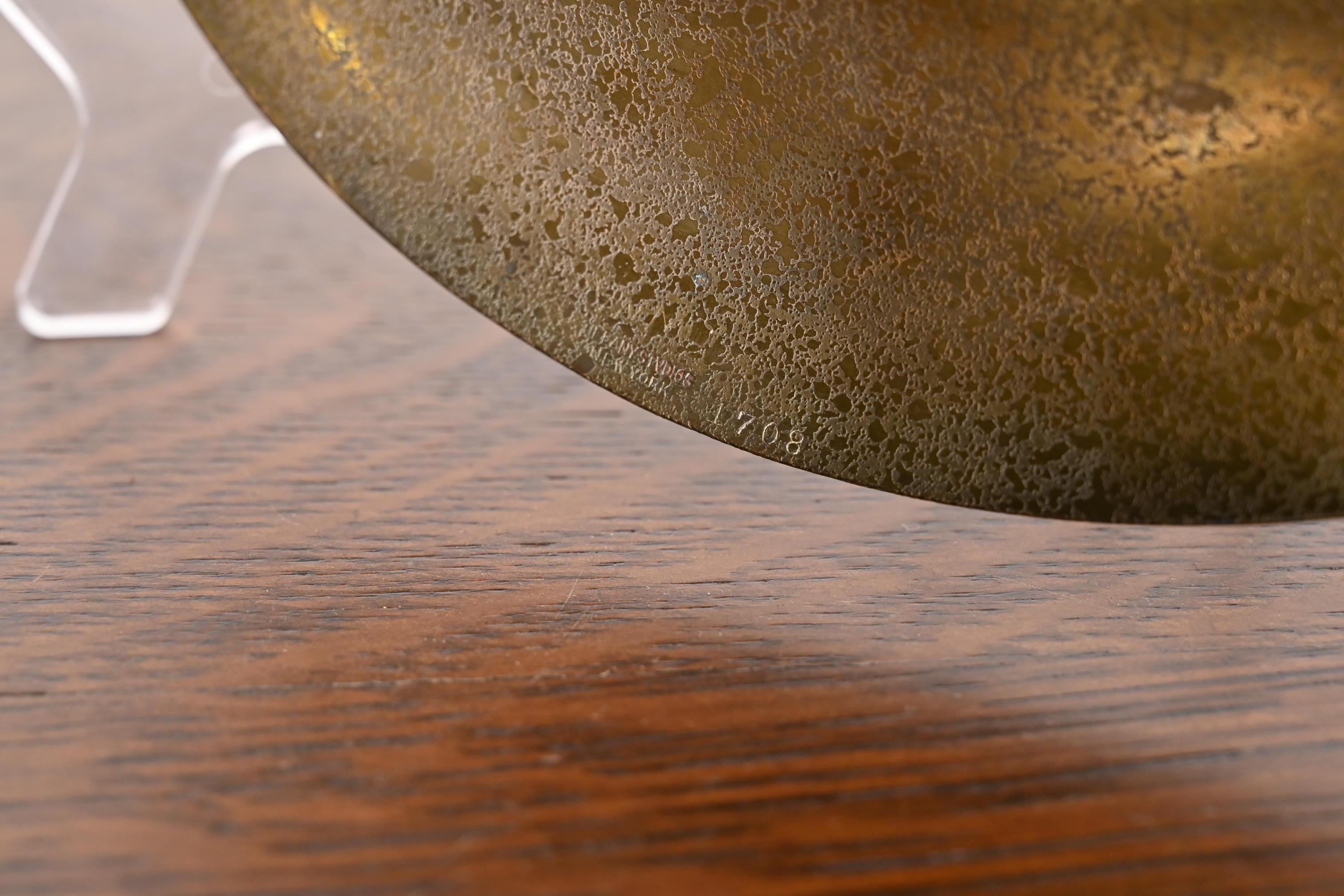Tiffany Studios New York Bronze Doré Plate ou Shallow Bowl en vente 3