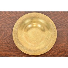 Tiffany Studios New York Bronze Doré Plate or Shallow Bowl With Greek Key Design