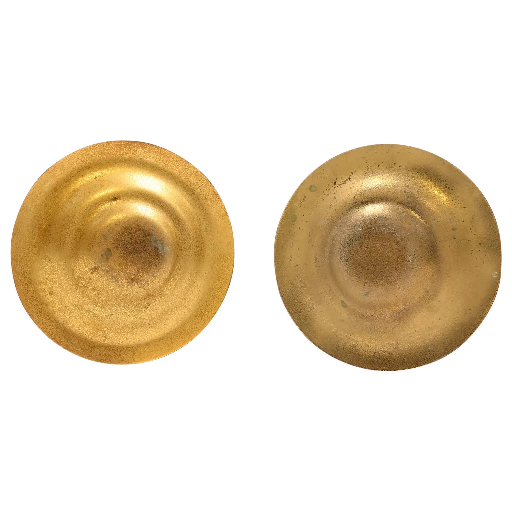 Tiffany Studios New York Bronze Doré-Teller oder flache Schalen, Paar im Angebot