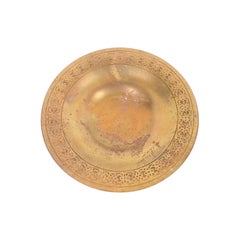 Tiffany Studios New York Bronze Doré Shallow Bowl or Plate W/ Decorative Border