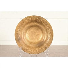 Tiffany Studios New York Bronze Doré Shallow Bowl With Decorative Border (bol peu profond avec bordure décorative)