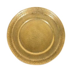 Tiffany Studios New York Bronze Doré Shallow Bowl With Decorative Border