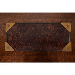 Tiffany Studios New York Bronze Doré With Faux Tortoise Shell Desk Blotter