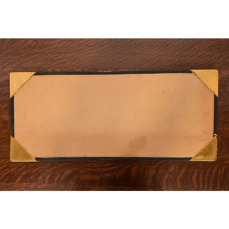 Tiffany Studios New York Bronze Doré With Faux Tortoise Shell Desk Blotter For Sale 2