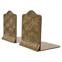 Tiffany Studios New York Bronze Doré Zodiac Bookends, Circa 1910