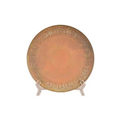 Tiffany Studios New York Bronze Footed Plate or Charger With Decorative Border