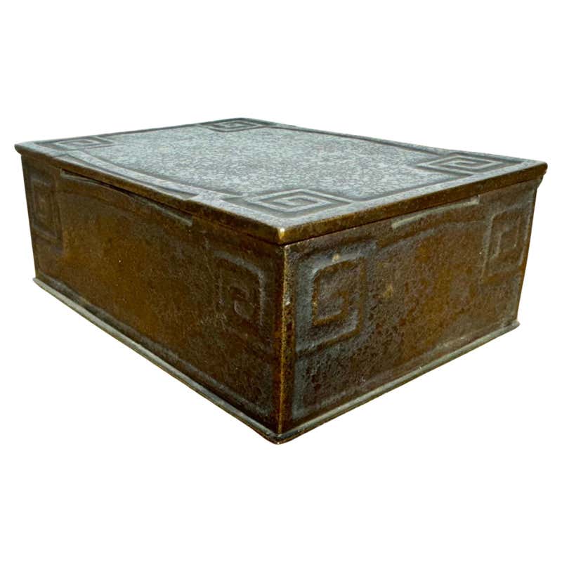 Tiffany Studios New York Art Deco 'Greek Key' Bronze Doré Letter Rack ...