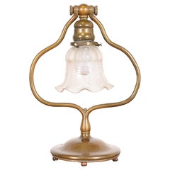 Tiffany Studios New York Bronze Harp Desk Lamp