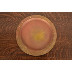 Tiffany Studios New York Bronze Large Tray With Abalone Inlay