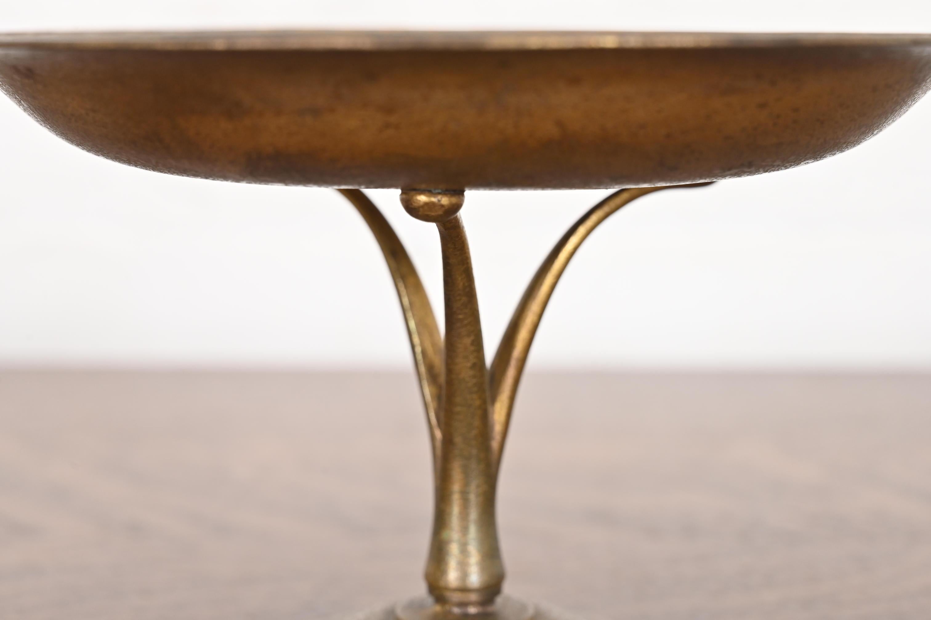 Tiffany Studios New York Bronze Pedestal Bowl or Compote Dish For Sale 2