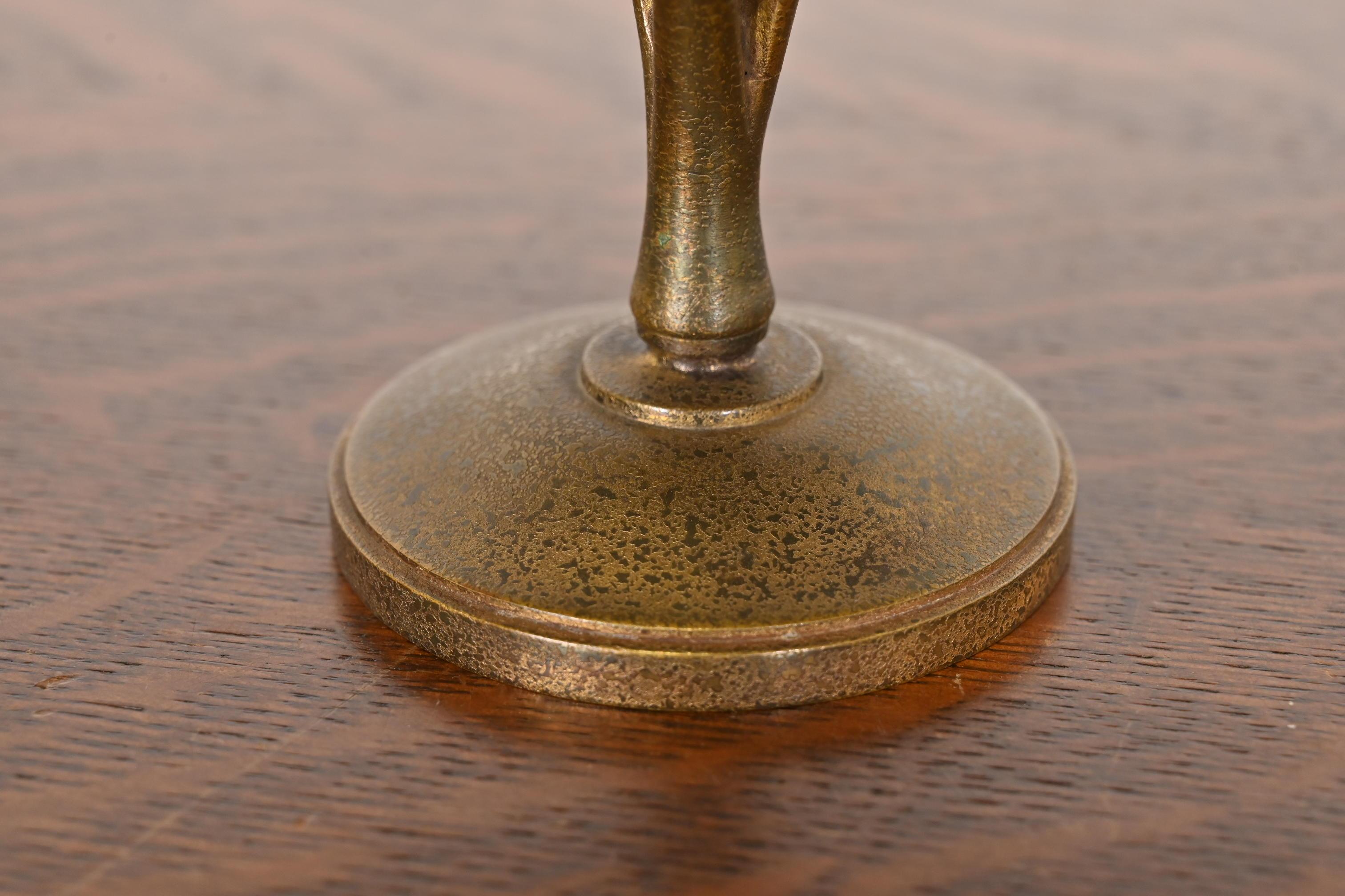 Tiffany Studios New York Bronze Pedestal Bowl or Compote Dish For Sale 3