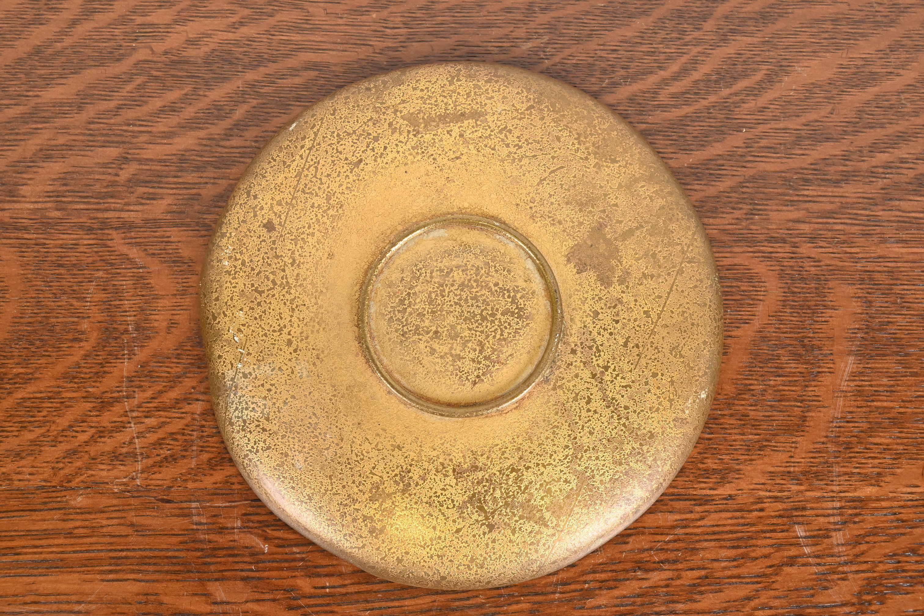 Tiffany Studios New York Bronze Plate With Greek Key Design For Sale 1