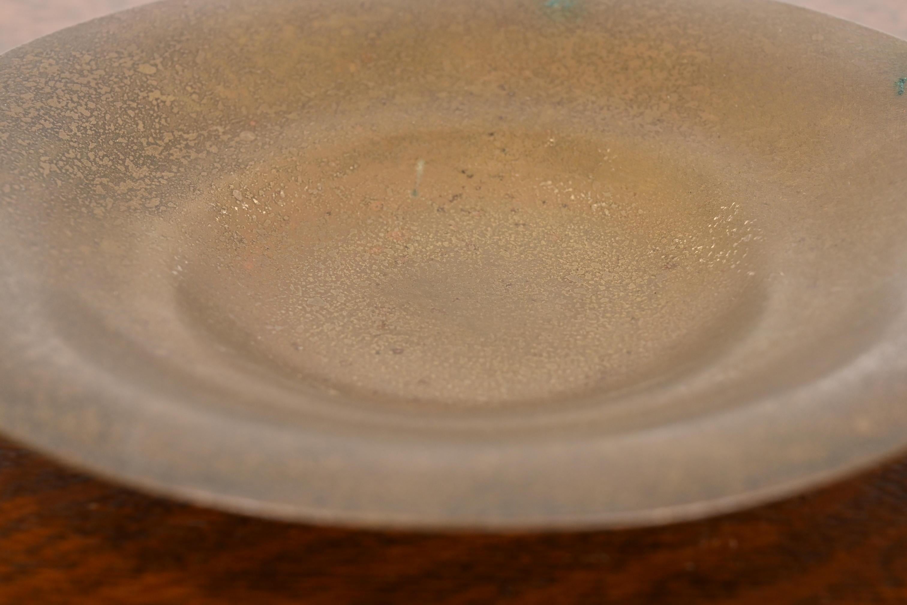 Tiffany Studios New York Bronze Shallow Bowl In Good Condition For Sale In South Bend, IN
