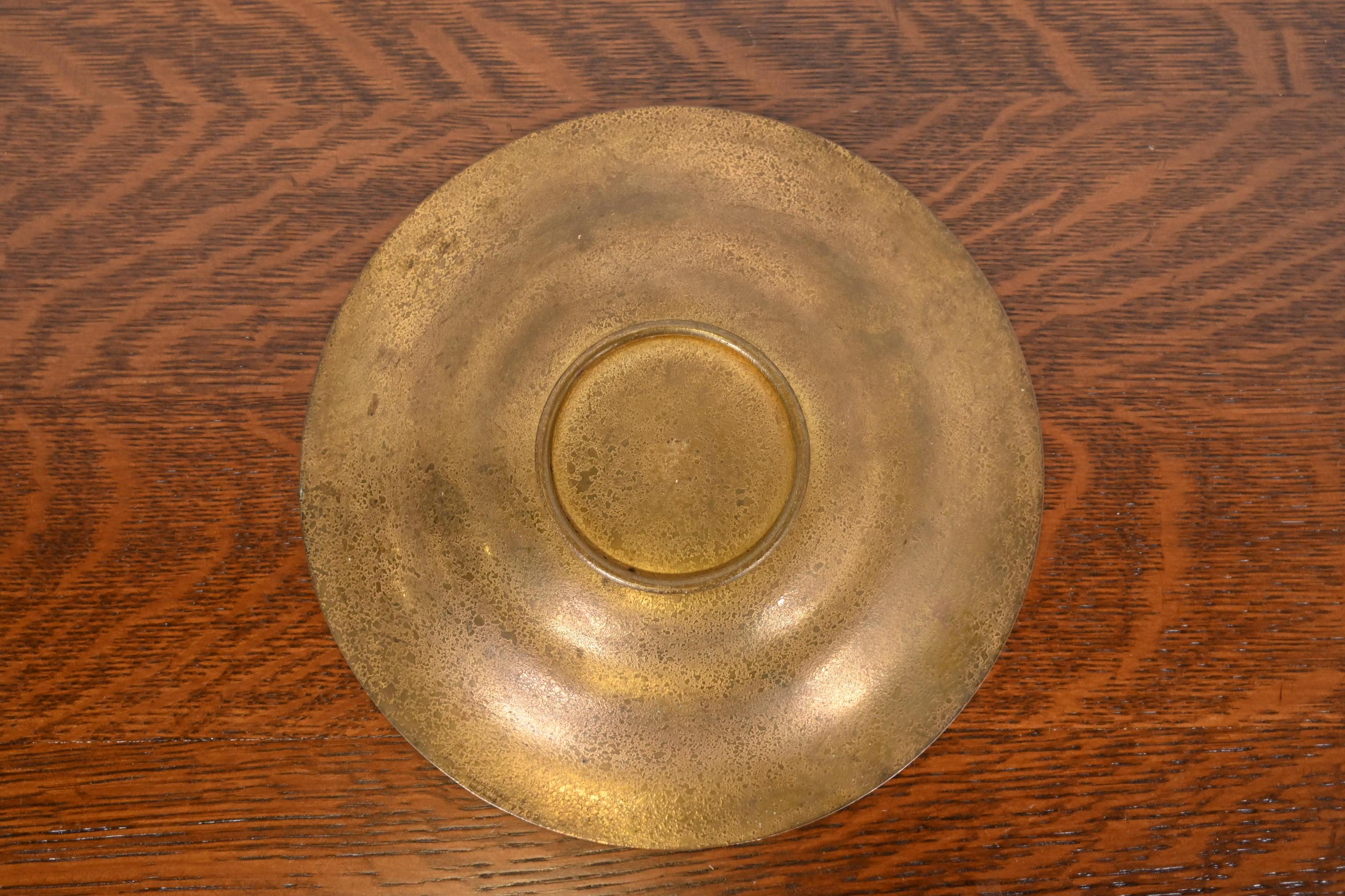 Tiffany Studios New York Bronze Shallow Bowl For Sale 1
