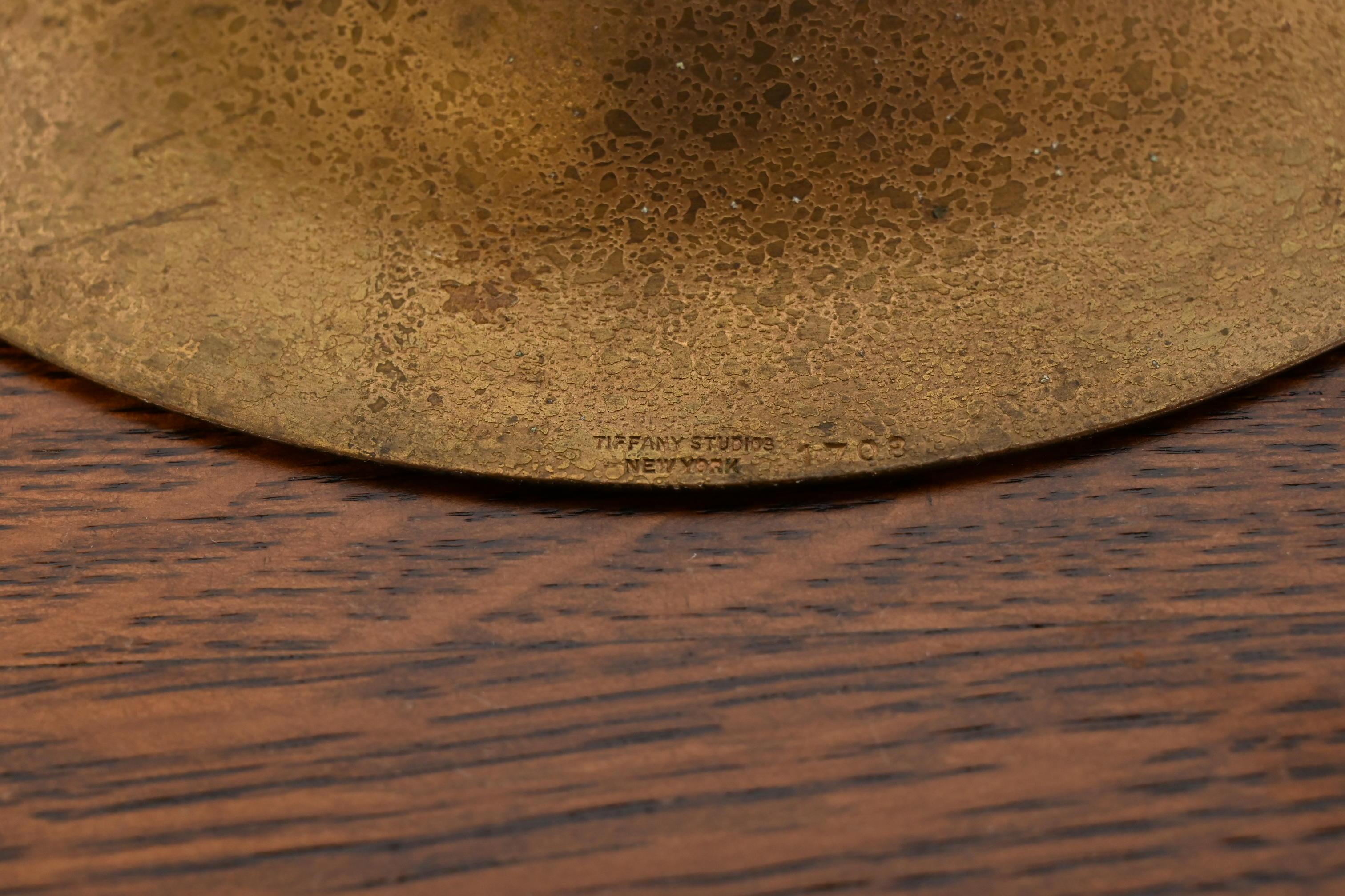 Tiffany Studios New York Bronze Shallow Bowl For Sale 2