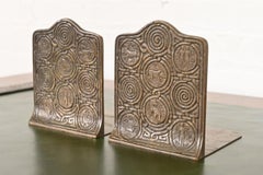 Tiffany Studios New York Bronze Zodiac Bookends, Circa 1910