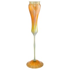 Antique Tiffany Studios New York "Calyx" Flower Form Favrile Glass Vase