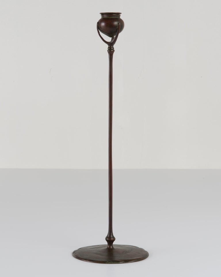 Tiffany Studios New York Candlestick Bronze Model 1213 For Sale 3