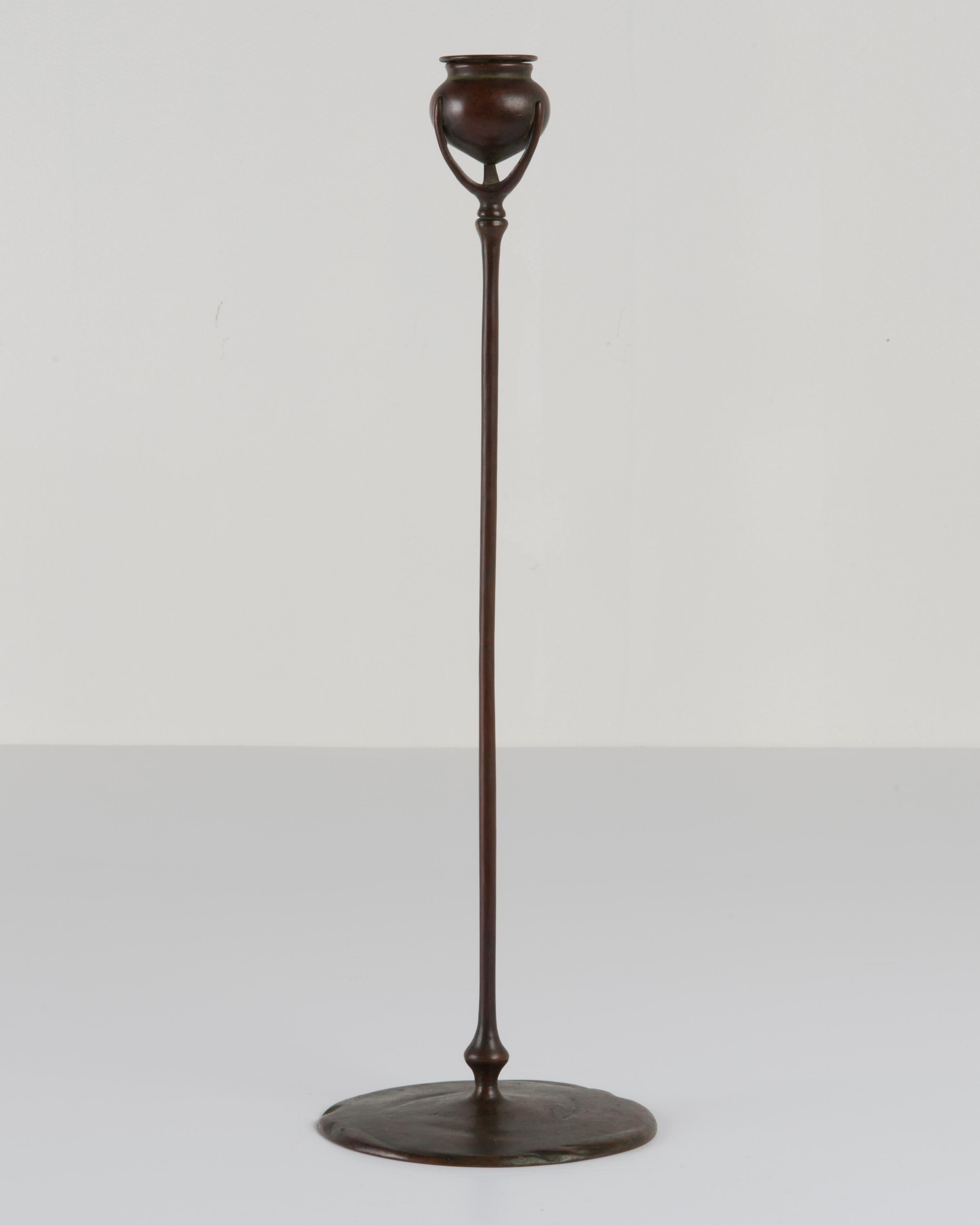 Tiffany Studios New York Candlestick Bronze Model 1213 3