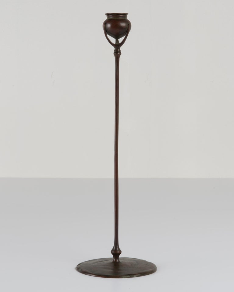 Tiffany Studios New York Candlestick Bronze Model 1213 For Sale 4