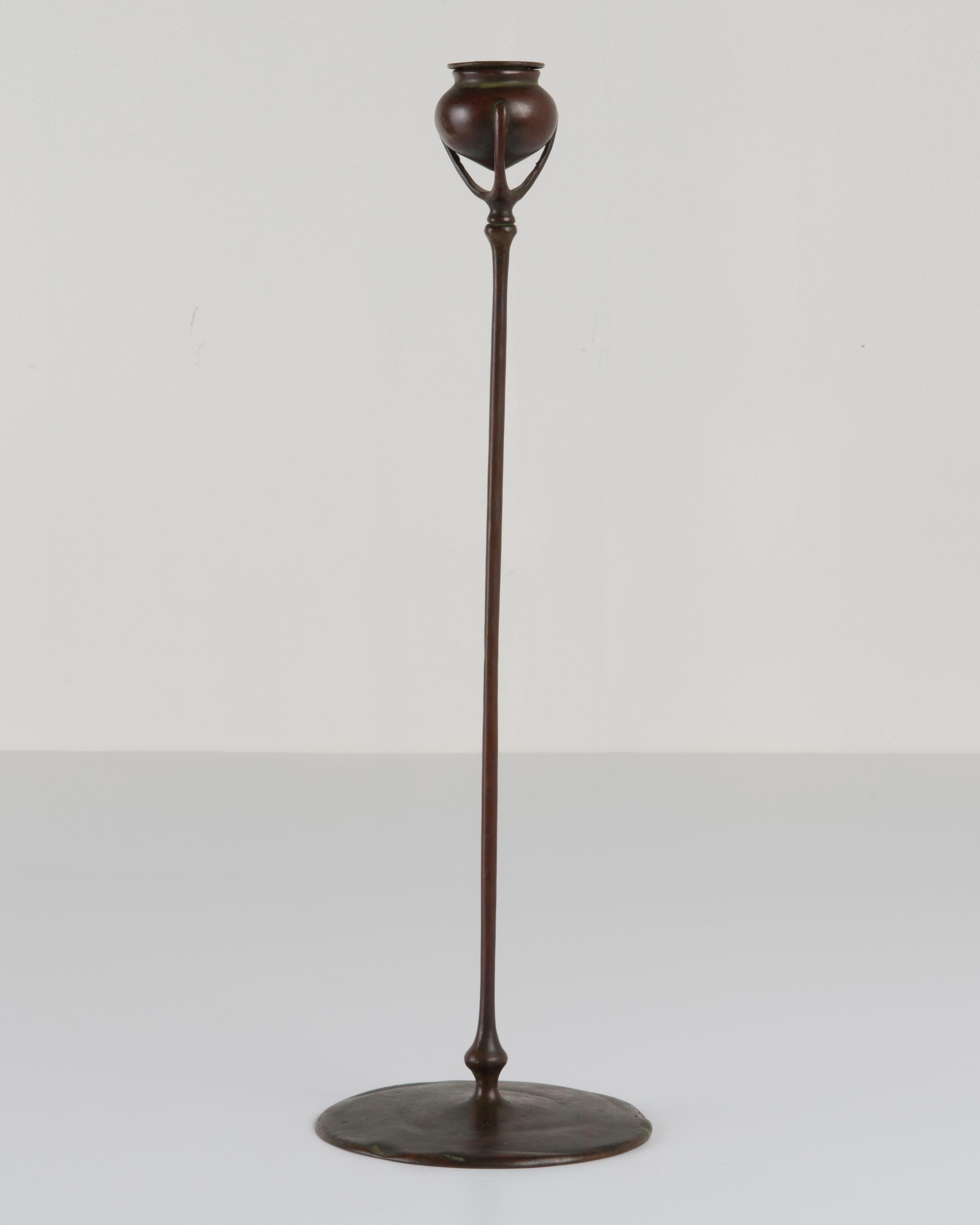 Tiffany Studios New York Candlestick Bronze Model 1213 4