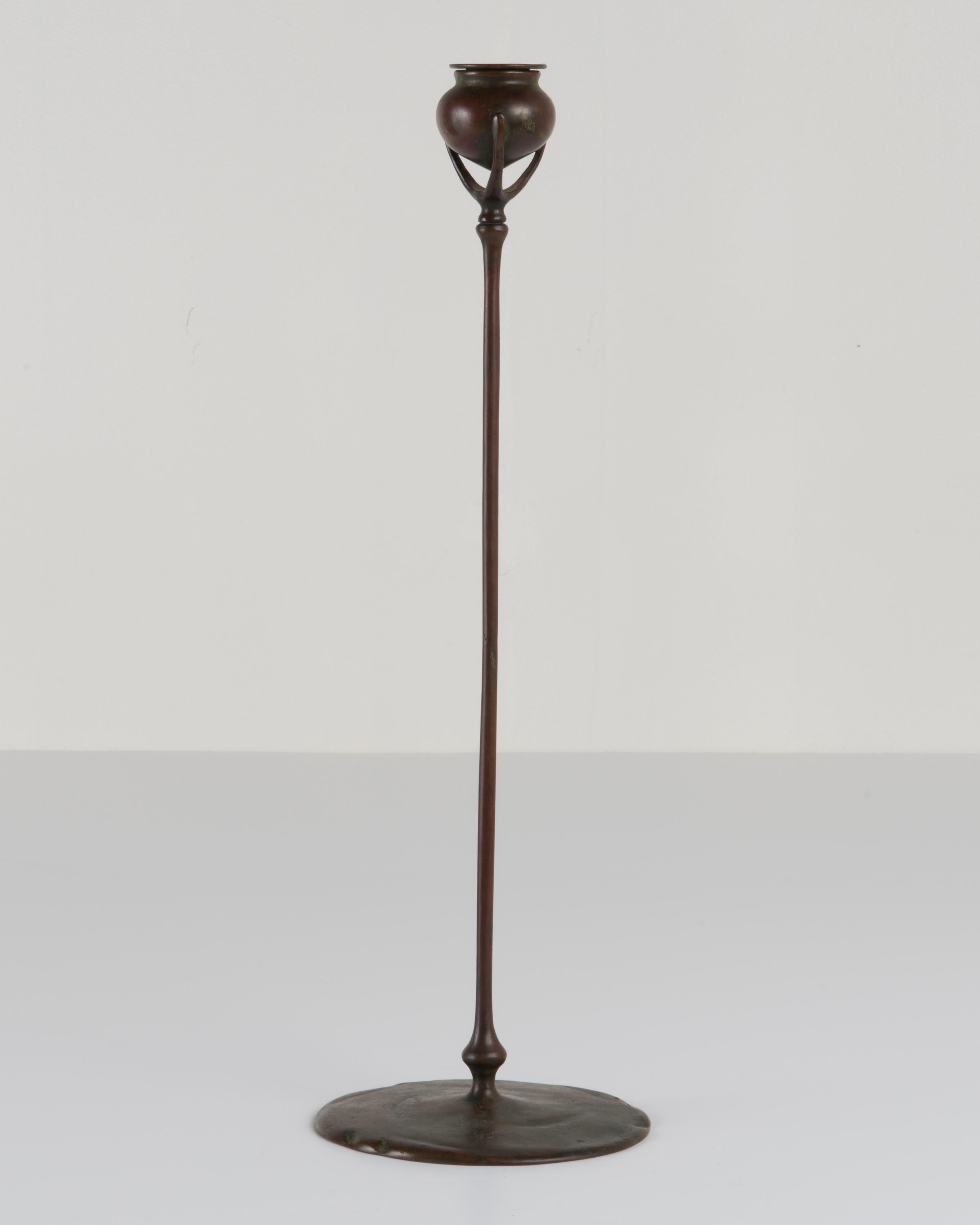 Tiffany Studios New York Candlestick Bronze Model 1213 5