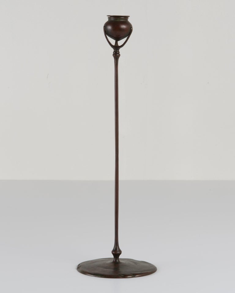 Tiffany Studios New York Candlestick Bronze Model 1213 For Sale 7