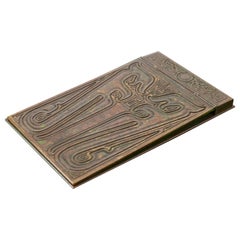Portablocco in bronzo con motivo cinese di Tiffany Studios New York