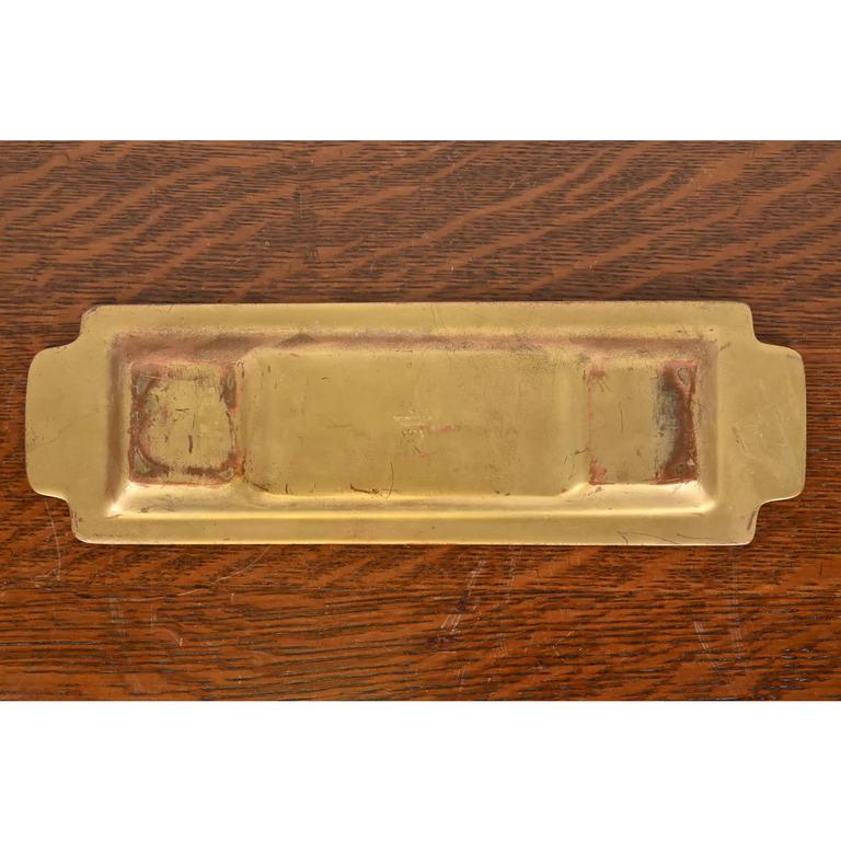 Tiffany Studios New York Chinese Pattern Bronze Pen Tray For Sale 4