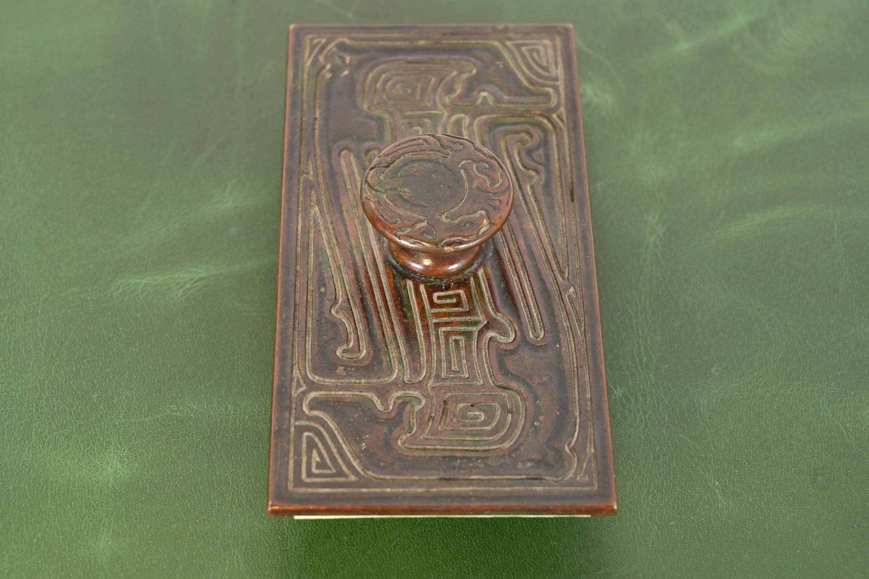 Tiffany Studios New York, modello cinese in bronzo, cestino per dondolo in vendita 3