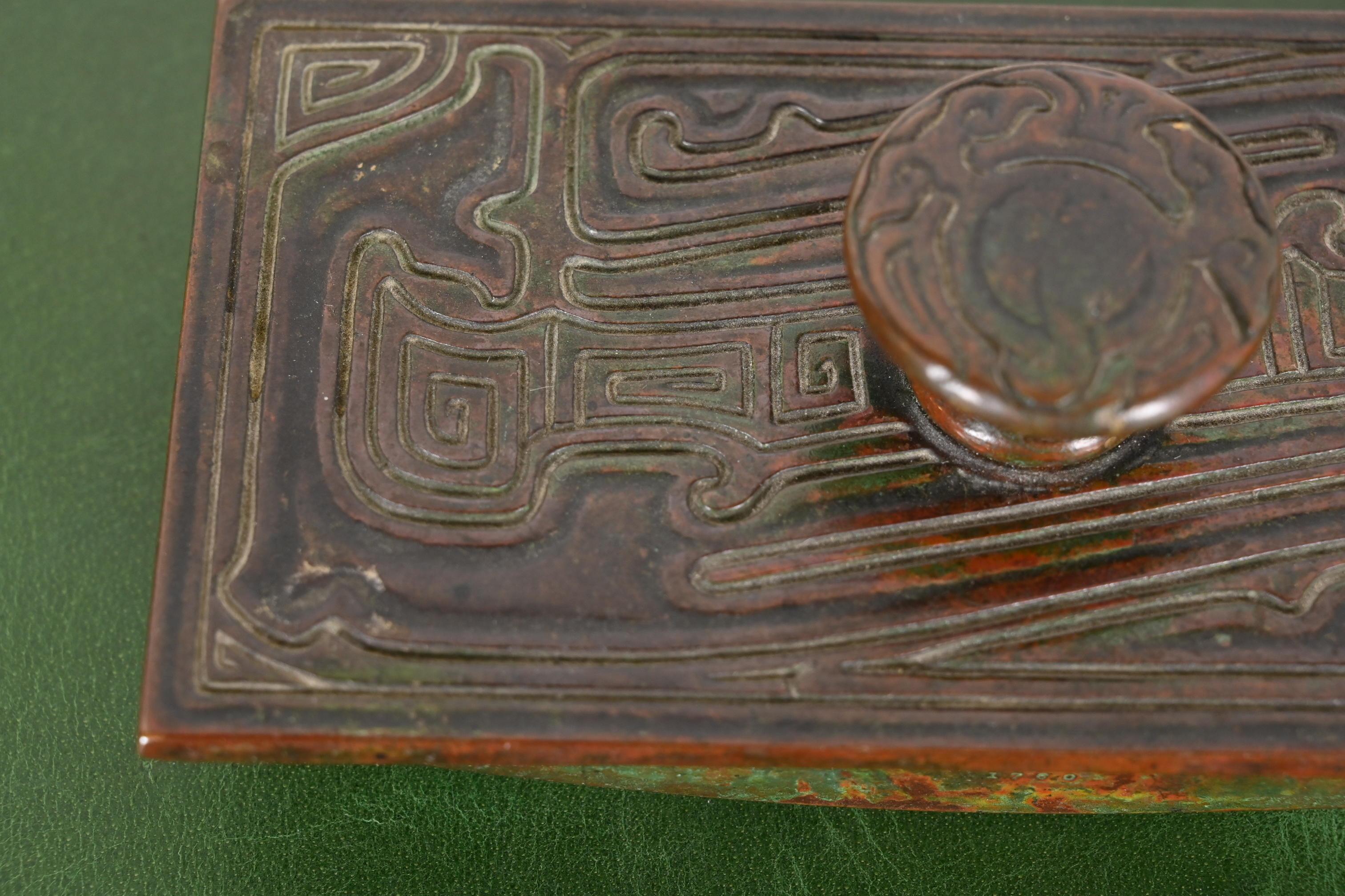 Tiffany Studios New York, modello cinese in bronzo, cestino per dondolo in vendita 5