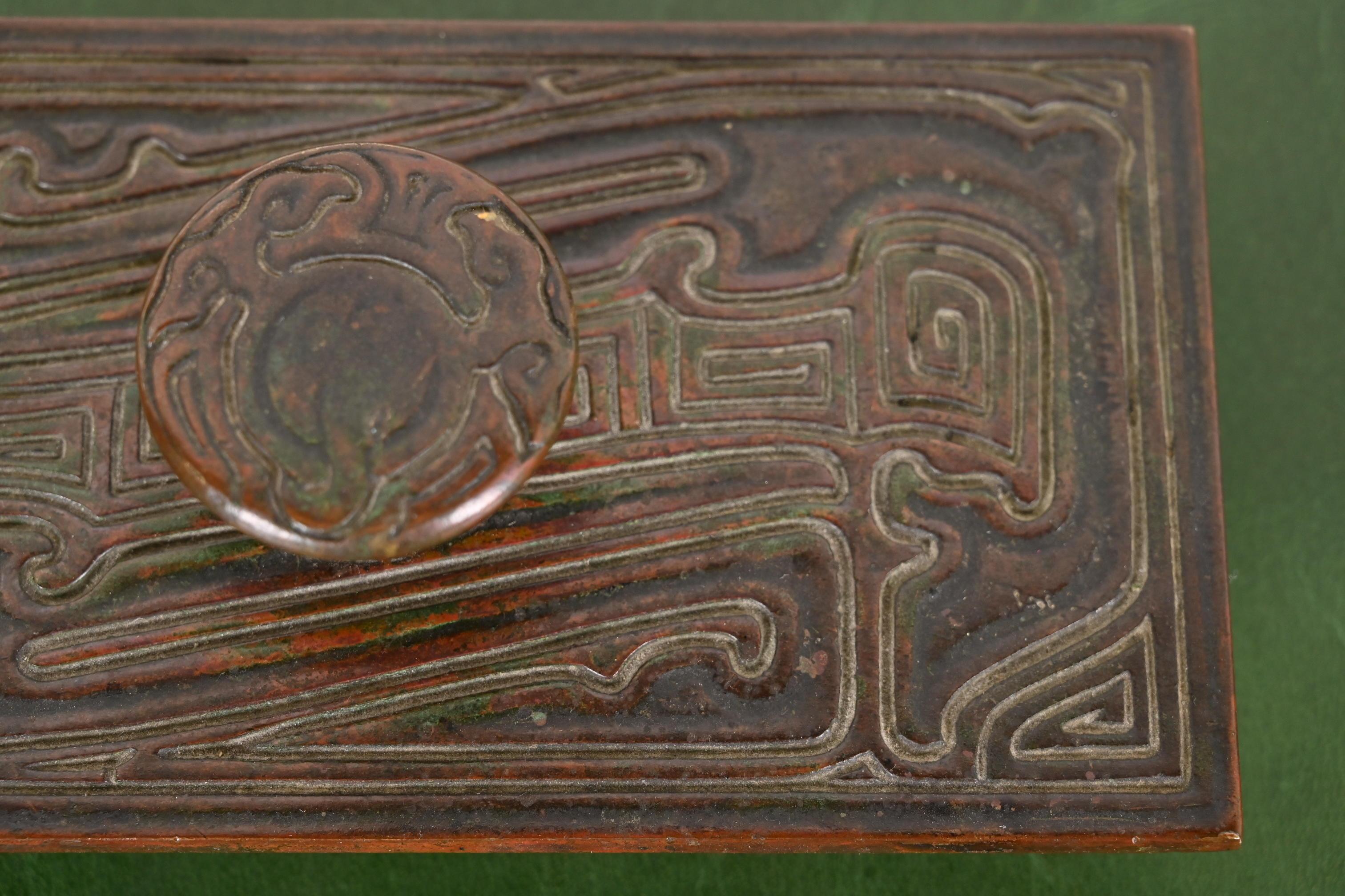 Tiffany Studios New York, modello cinese in bronzo, cestino per dondolo in vendita 6