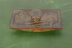 Tiffany Studios New York Chinese Pattern Bronze Rocker Blotter