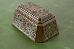 Tiffany Studios New York Chinese Pattern Bronze Stamp Box