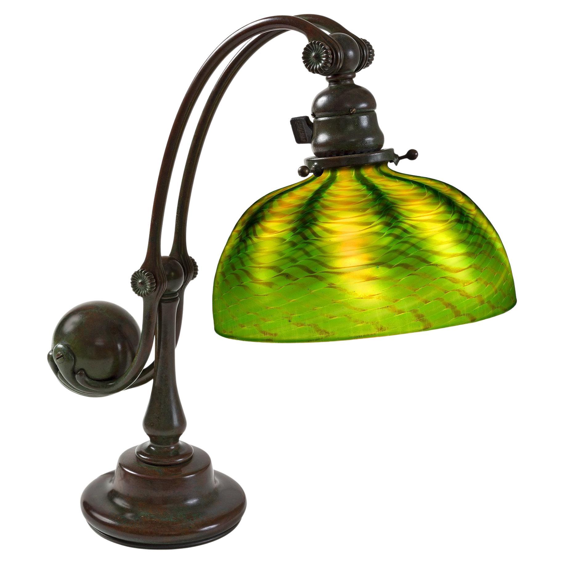 Tiffany Studios New York "Counter Balance" Damascene Lamp
