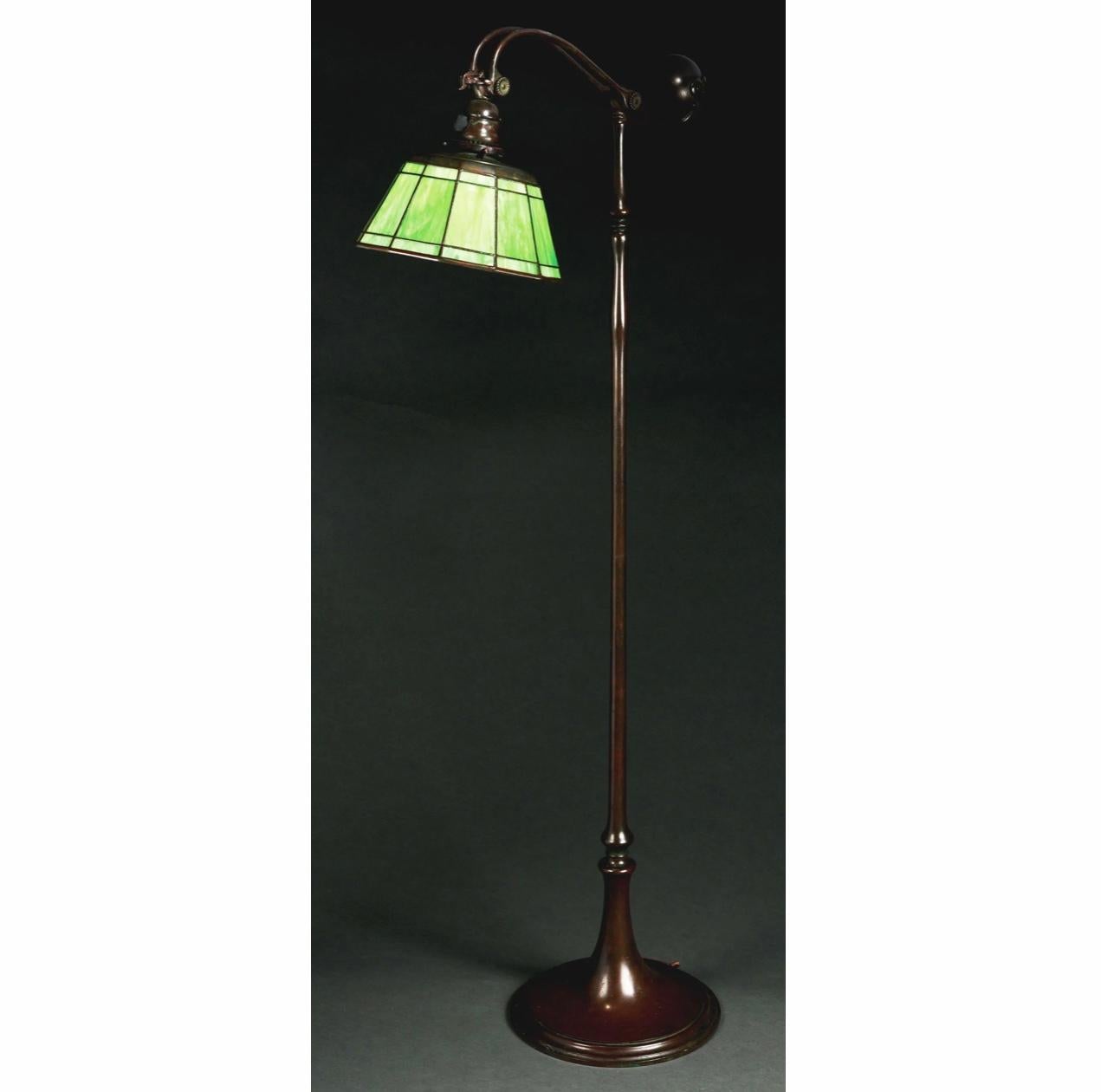 Art Nouveau Tiffany Studios New York Counter Balance Floor Lamp