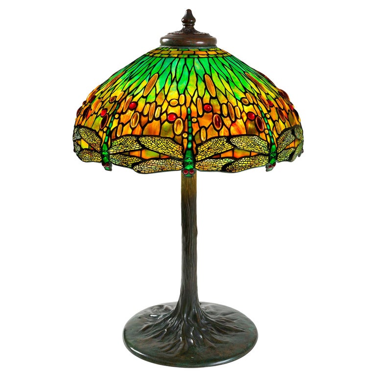 Tiffany Studios New York "Drophead Dragonfly" Table Lamp For Sale