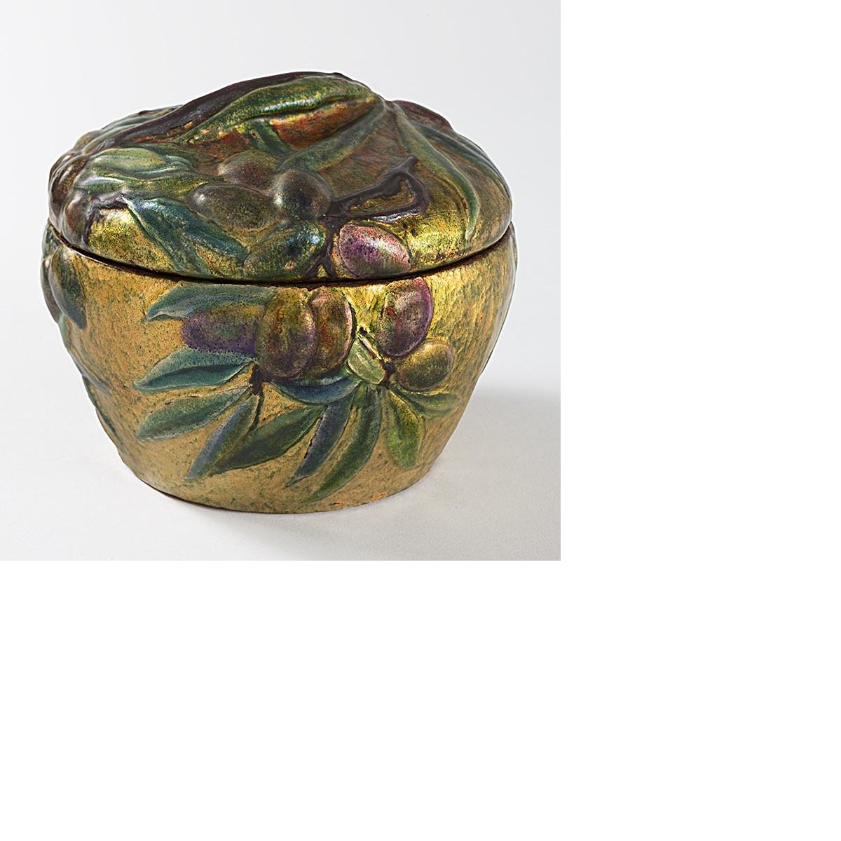 This Tiffany Studios New York covered box by Louis Comfort Tiffany, covered with an enamel 