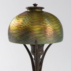 Tiffany Studios New York Favrile Glass and Bronze Table Lamp