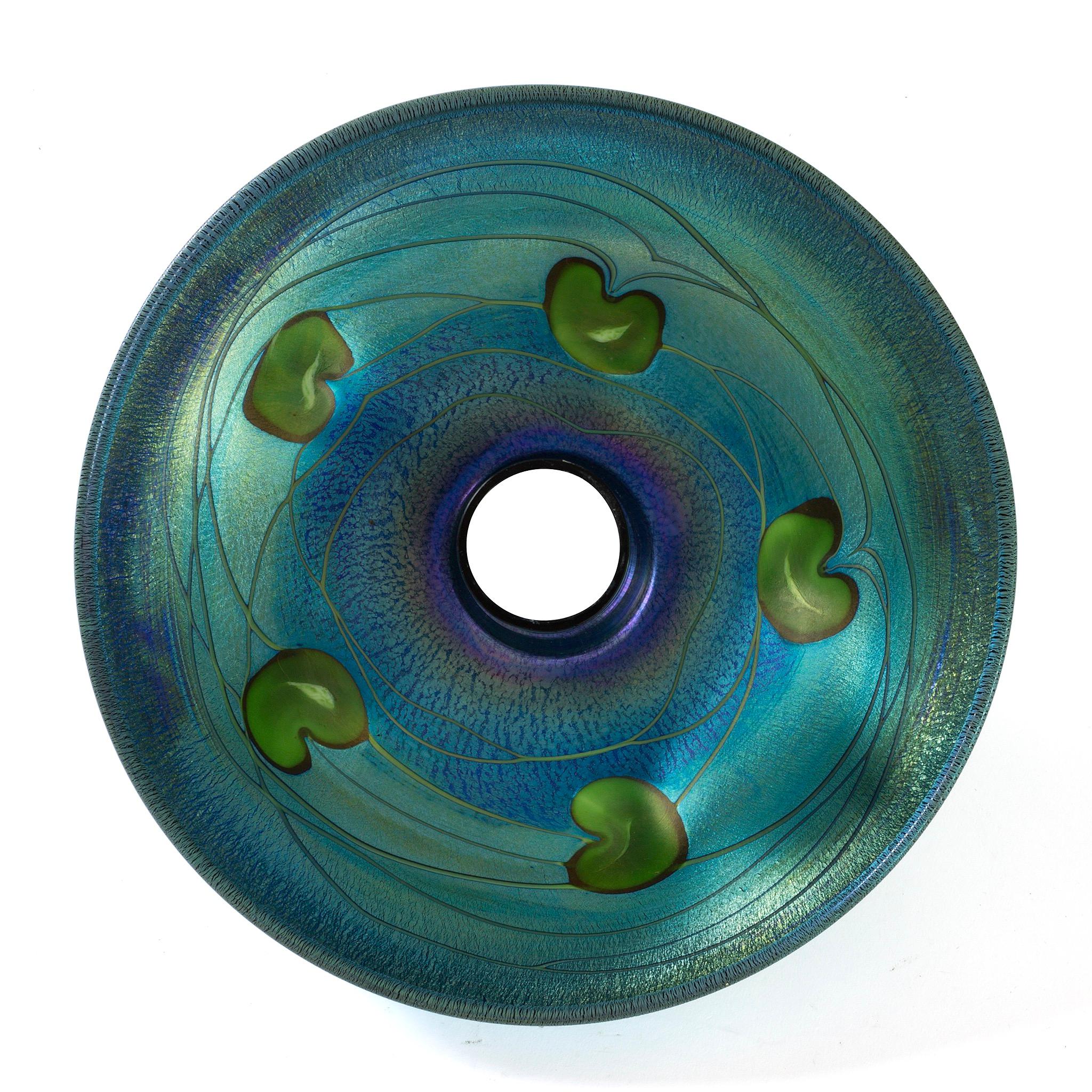 Americano Centrotavola in vetro Favrile di Tiffany Studios New York in vendita