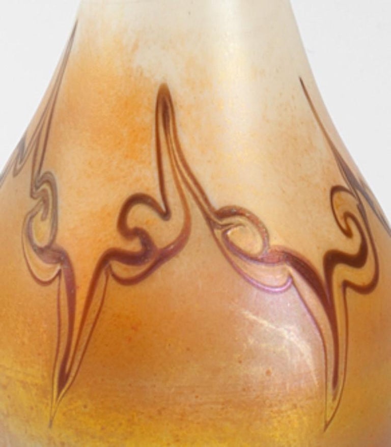 Art Nouveau Tiffany Studios New York Favrile Glass Vase For Sale